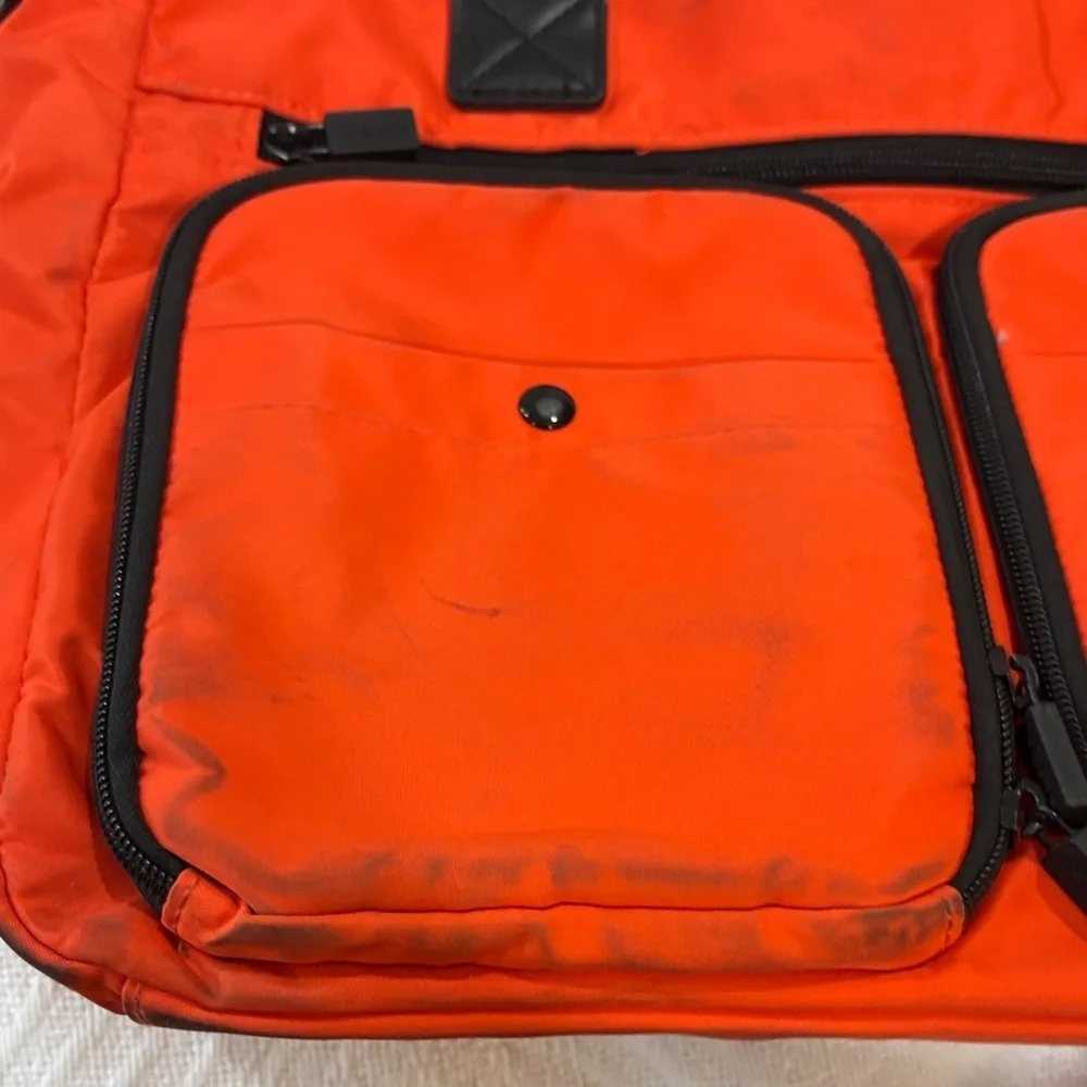 Ihkwip Orange Tote Bag with Dual Front Pockets